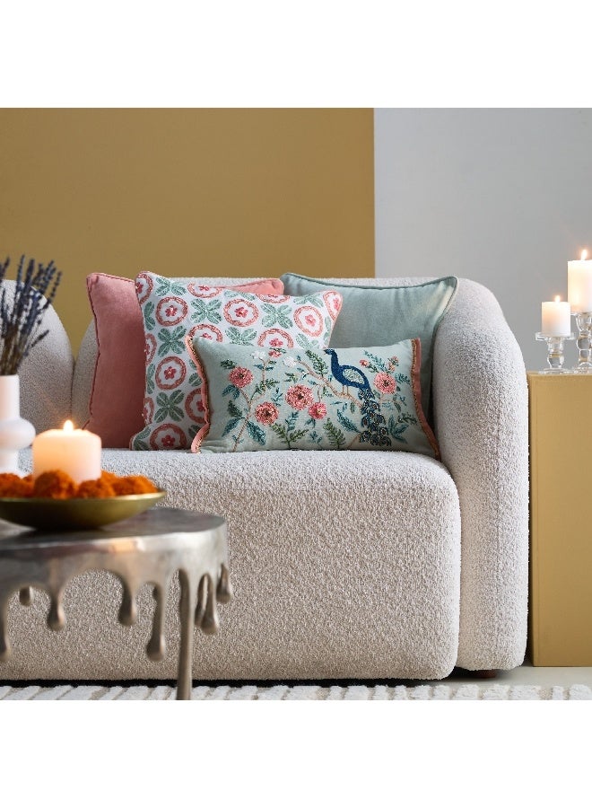 Home Box وسادة مخملية مزودة بحواف 45 × 45 سم - Image 2