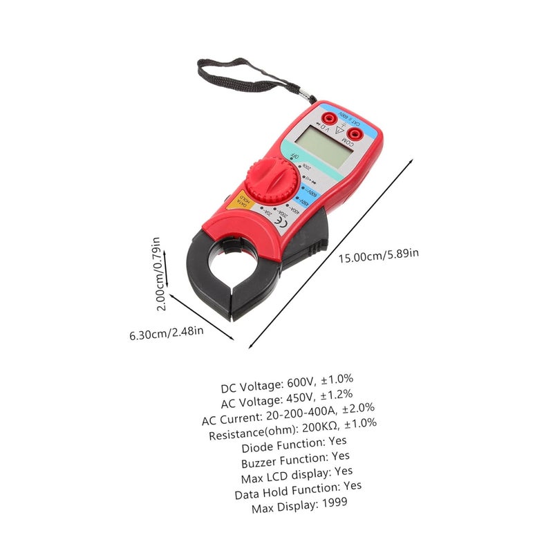 KT87N Digital Clamp Meter 600A AC DC Voltage Tester with NCV and LCD Display for Electricians DIY - Image 3