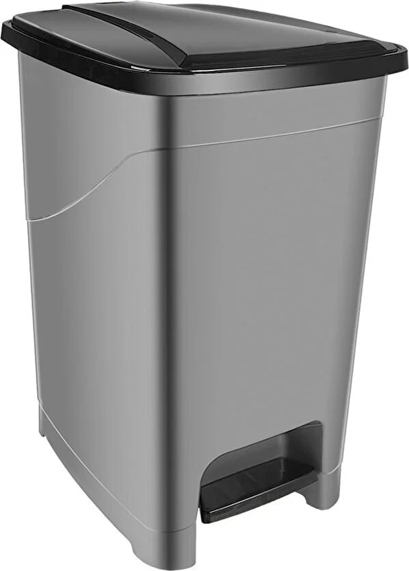 5 دي ام 15 Lt Saral Slim Pedal Plastic Trash Can with Black Lid