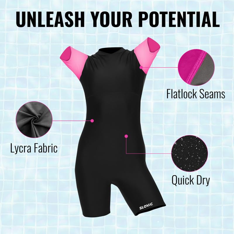 SLOVIC Swimming Suit for Women [XX-Large] | One Piece Bodysuite for Women | Beachwear for Girls | Quick Dry & Stretchable Swimwear for Ladies | Swimming Dress for Swimming Pool - Image 3