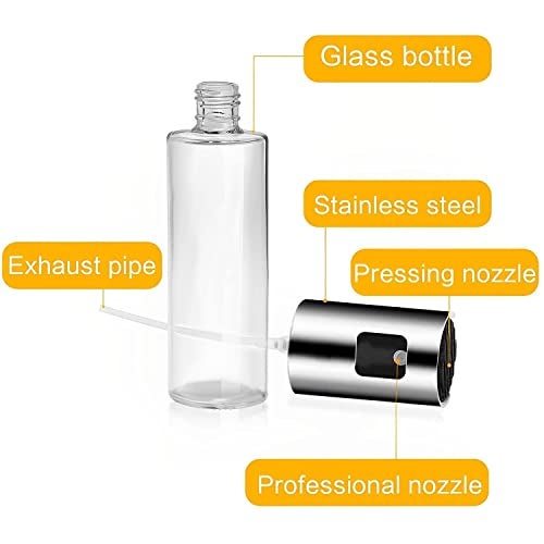 Jb Export Oil Sprayer for Cooking, 100ml Oil Spray Bottle Versatile Glass for Cooking, Baking, Roasting, Grilling with Silicone Oli Brush and Spatula - Image 3