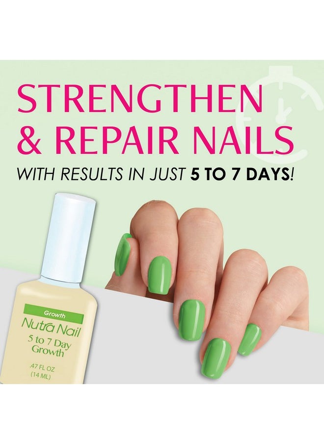 Nutra Nail - Nutra Nail 5 to 7 Day Growth Treatment - Fast Keratin Nail Hardener & Nail Strengthener for Thin Nails, Brittle & Damaged (0.47 Fl Oz) - Image 1