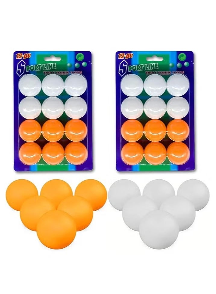NYVIO 24pcs Ping Pong Balls | Durable ABS Training Table Tennis Balls | High-Performance Indoor/Outdoor Use | 40mm Size | Orange & White | DIY Crafts, Numeracy Teaching, Sports & Recreational Use - Image 1