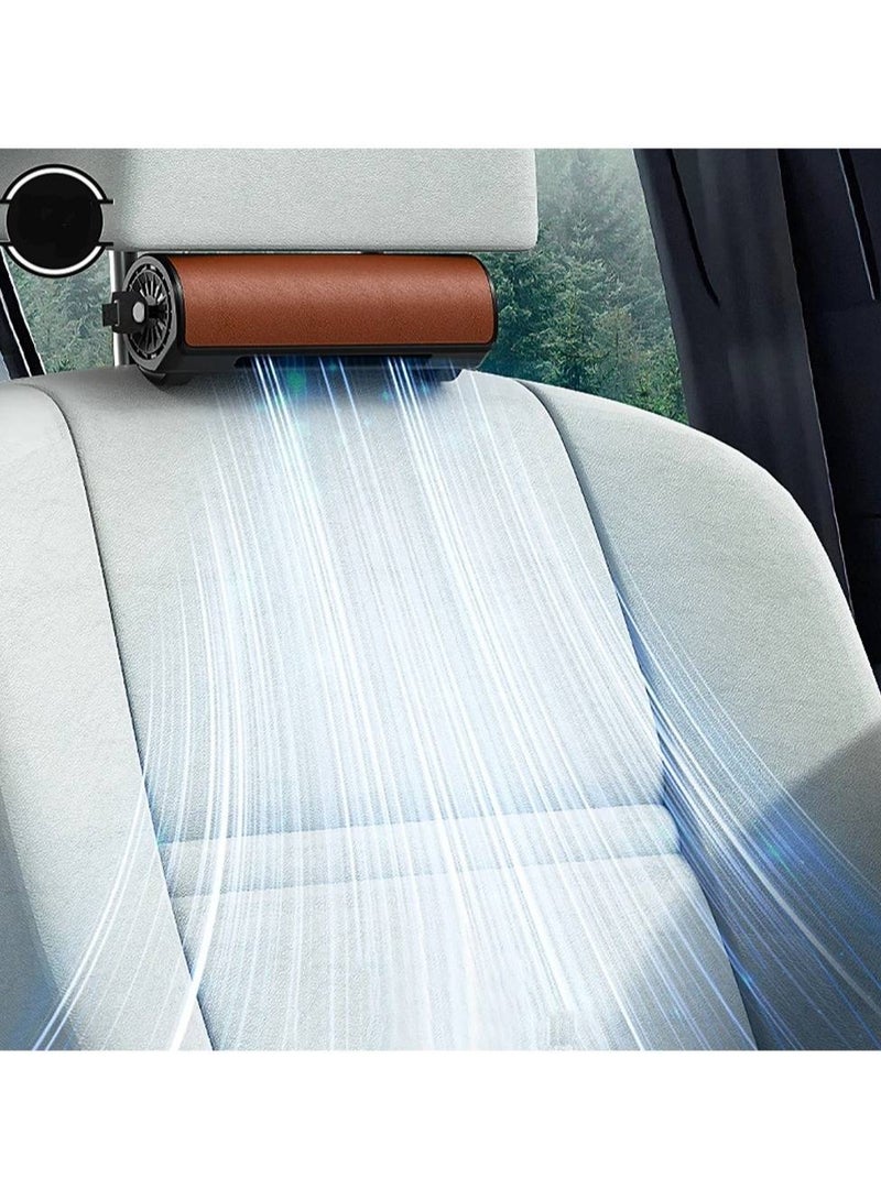 AROAQ Car Interior Rear Headrest Fan USB Plug Car Seat Low Noise Creative Low Power Seat Back Wind Fan Summer Car Cooling Fan - Image 2