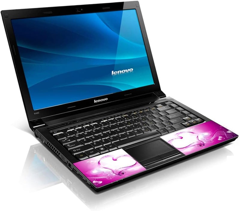 LSS Laptop 17 17.3 Skin Cover with Colorful Pink Heart Sticker Pattern for HP Dell Lenovo Apple Asus Acer Compaq - Fits 16.5" 17" 17.3" 18.4" 19" (2 Wrist Pads Free) - Image 2