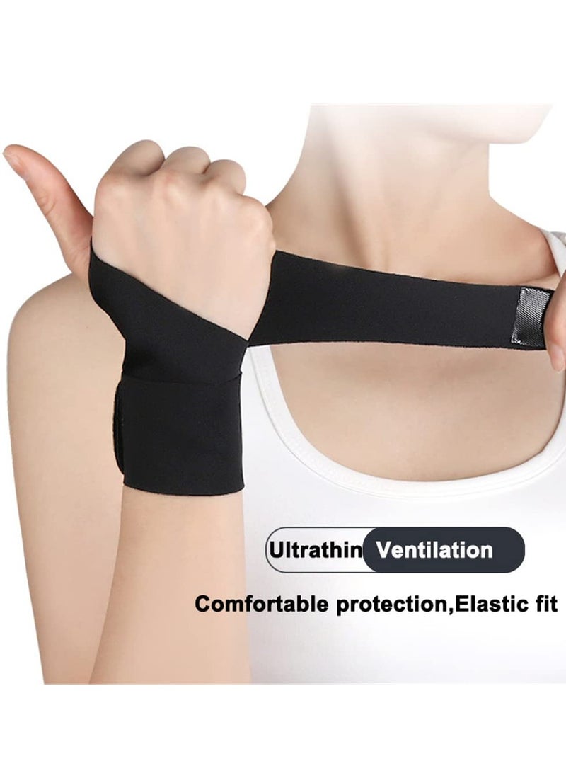 KASTWAVE Arthritis Gloves, 1 Pair Wrist Thumb Support Braces, Ultra Thin Soft Elastic Compression Sleeves Fingerless Glove, Adjustable Sports Thumb Bandage Wrap Protector for Women & Men - Image 4