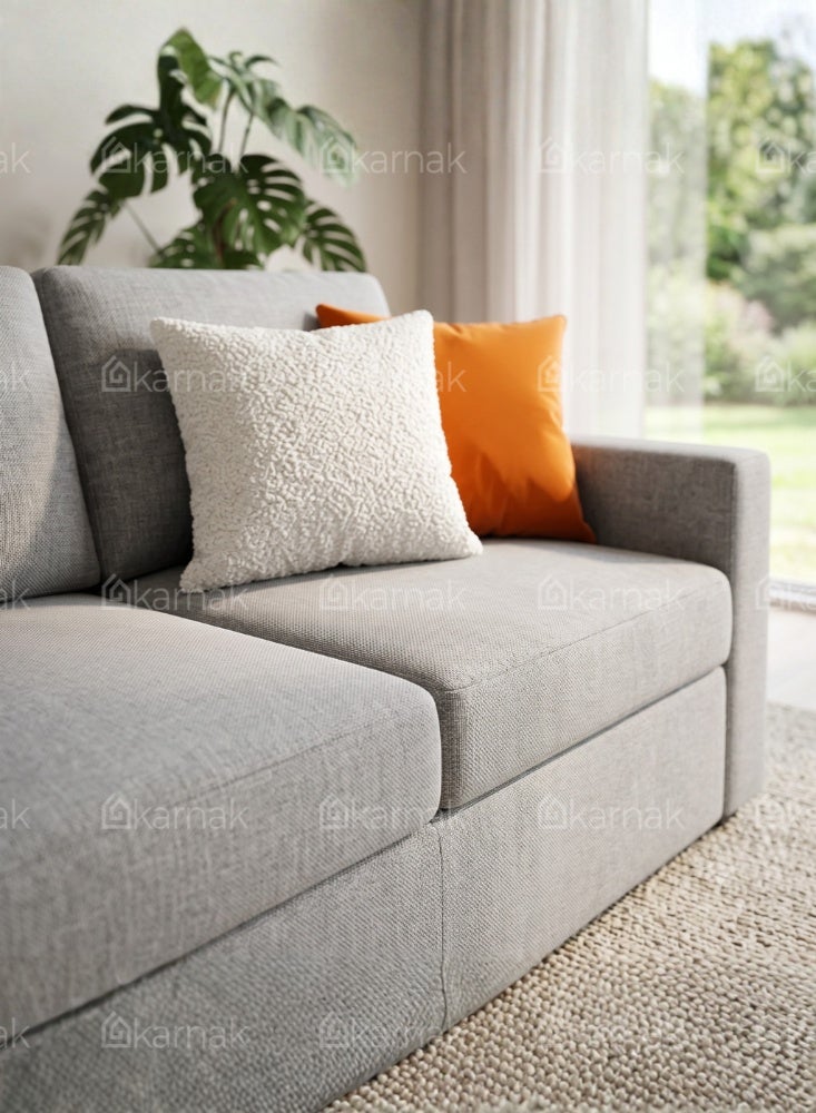 KARNAK Zenlora L Shape Sofa With Storage Grey - Image 3