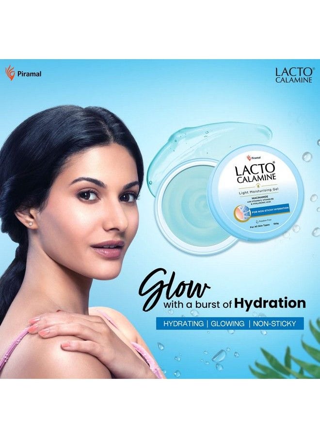 Lacto Calamine Light Moisturising Gel. Nonsticky Hydrating Face & Body Gel With Niacinamide Hyaluronic And Vitamin E. For Nonoily Feel & Glowing Skin. 150G X Pack Of 1  - Image 3