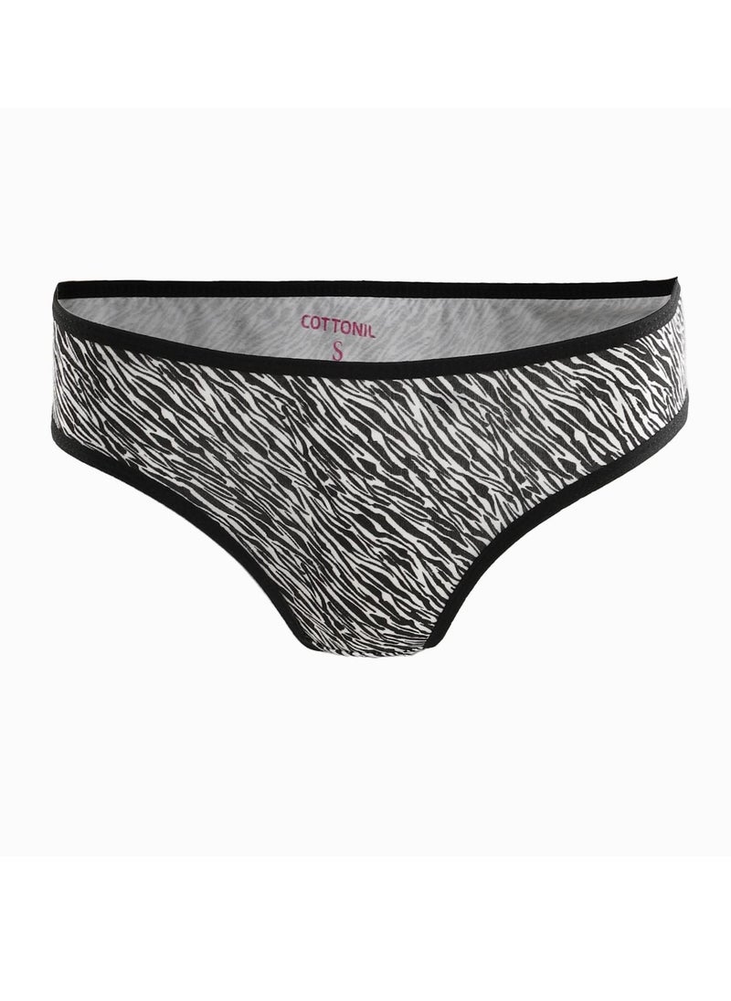 COTTONIL - Cottonila Set Of 3 Soft Patterned Bikini Panties - Multicolours - Image 1