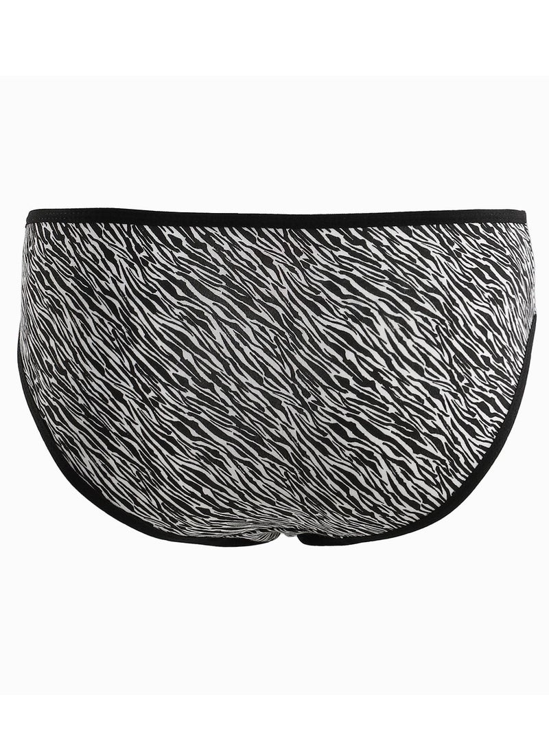 COTTONIL - Cottonila Set Of 3 Soft Patterned Bikini Panties - Multicolours - Image 1