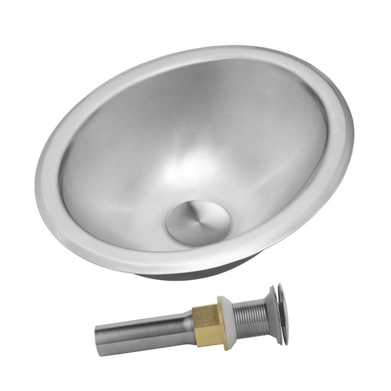 LQS Oval RV Kitchen Sink Stainless Steel 1339 x 1063 Small Bathroom Kitchen Sink 512 Depth RV Kitchen Bar Sink with Sink Drain Assembly
