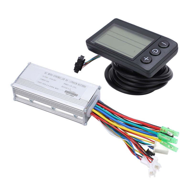 مكبر تحكم محرك الدراجة الكهربائية 22 أمبير - مكبر تحكم شائع 36 فولت / 48 فولت مع لوحة LCD S866 ومدخل تحكم بالإبهام لمحرك 500 واط - Image 4
