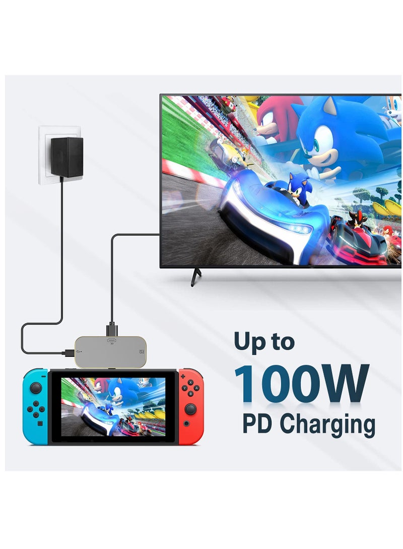 USB C to HDMI Adapter for MacBook Pro/Air, 4K@30Hz Type C to HDMI Converter with 100W PD Charging Port, Portable Dock for Nintendo Switch, Compatible with Samsung DeX Station. - Image 4