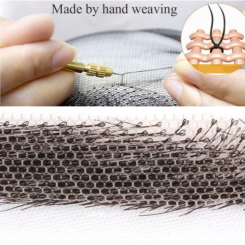 CliCling False Eyebrows, CliCling Human Hair Artificial Real Hair Handmade Crochet False Brows Invisible Realistic Natural Fake Eyebrows(Black) - Image 5