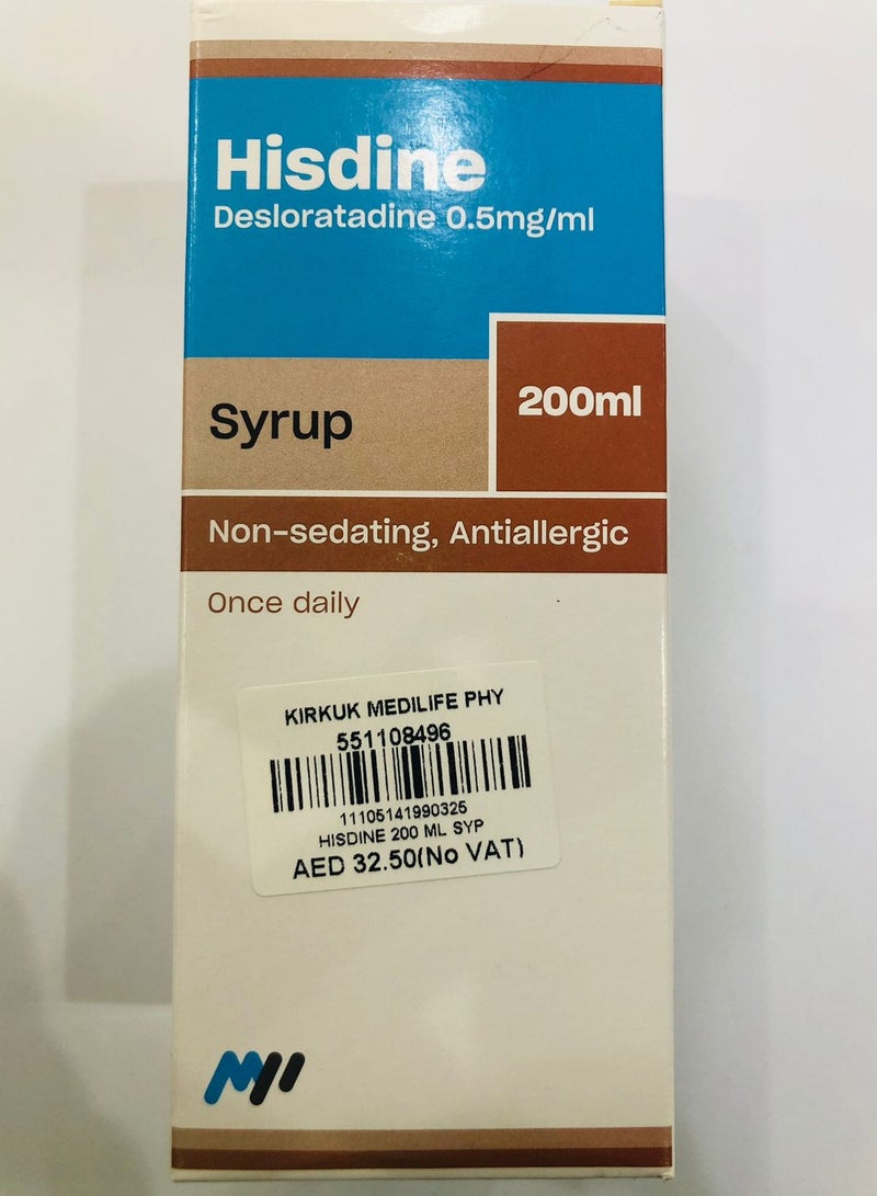 Medpharma HISDINE Syrup 200ml