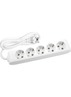 Viko Multi Let (5 Pcs) Five-Plus Socket Grounded Child-Proof Cable 2 (Two) Meters (2 Pieces)  - Image 1