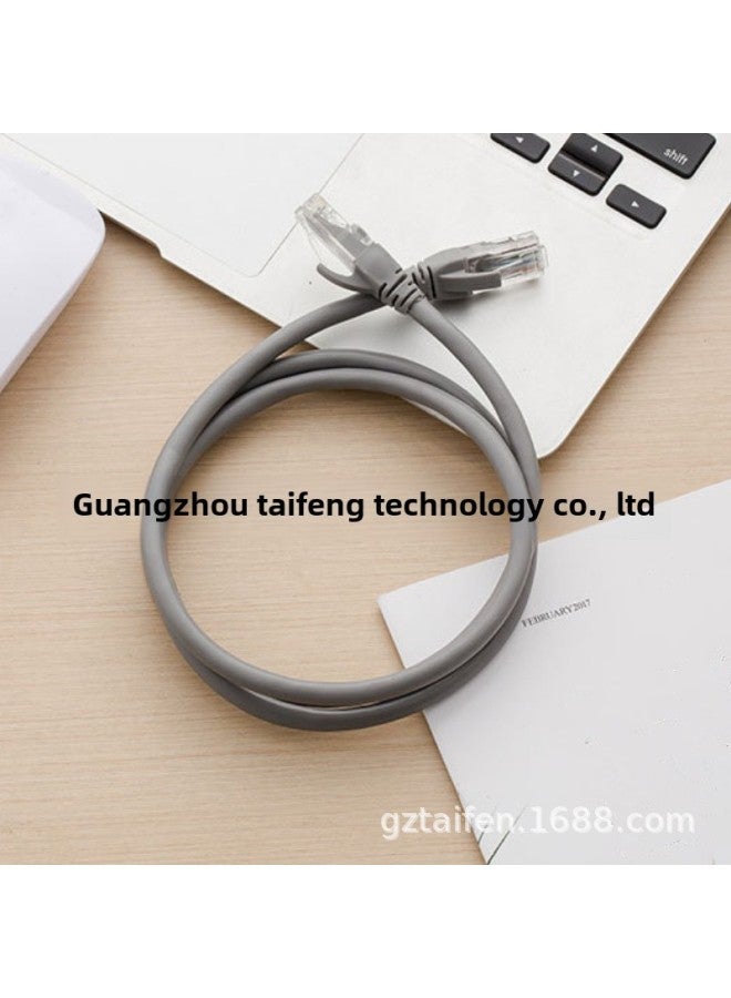 Feinier Network Cable Gigabit Network Jumper Computer Home Broadband Router Twisted Pair Mechanism Finished Class 6 Network Cable-Color:Copper-clad Aluminum Gray Category 6 Network Cable-Line Length:1.5m