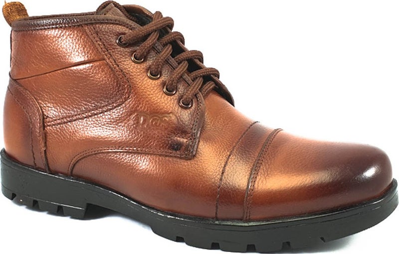 Men's Genuine Leather Furry Winter Zippered Boots