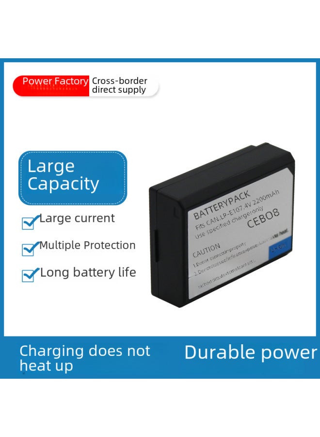 For Canon EOS 1300D 1500D 3000D Rebel T3 T5 T6 LP-E10 Battery-Standard Capacity:2200mAh