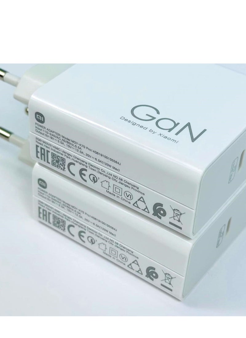 Xiaomi 120W  USB-C Fast Charger with Type-C Cable – Ultra-Fast Charging Solution