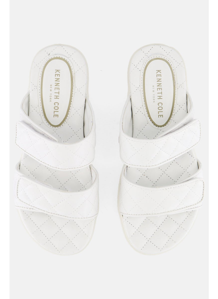 Kenneth Cole Women Medium Reeves Quilted 2 Band Slipper, White  - Image 4