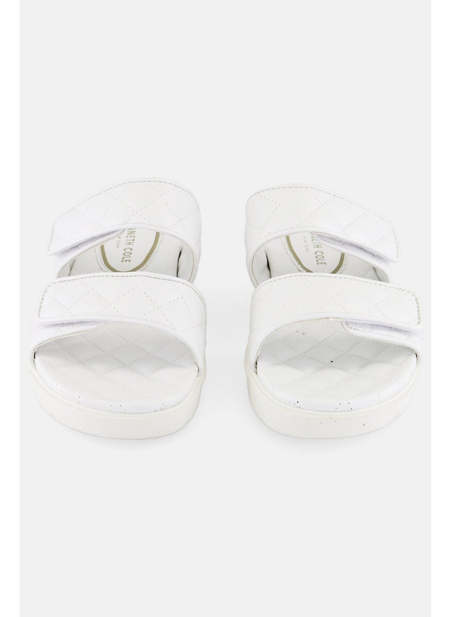 Kenneth Cole Women Medium Reeves Quilted 2 Band Slipper, White  - Image 2