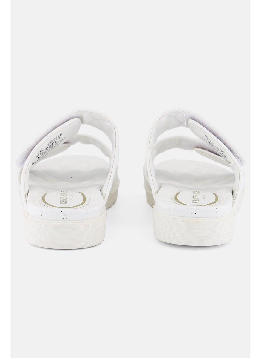 Kenneth Cole Women Medium Reeves Quilted 2 Band Slipper, White  - Image 3