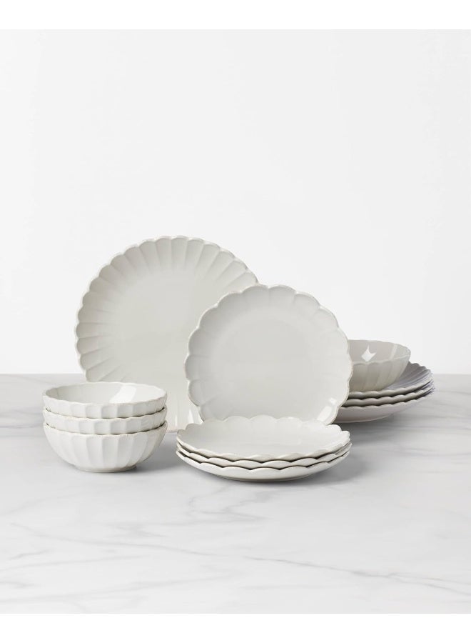 LENOX طقم أدوات المائدة لينكس فرنسي بيرل 12 قطعة 1770 LB أبيض - Image 2