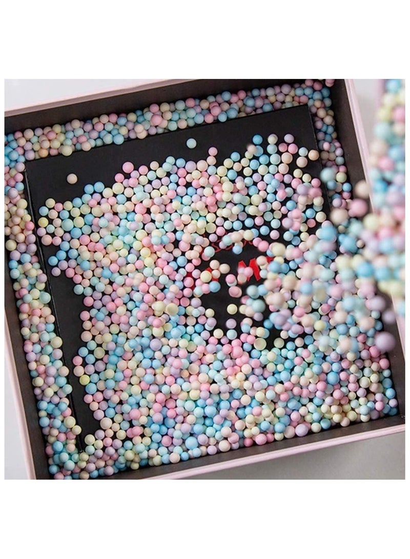 2 عبوة صغيرة من الكرات الإسفنجية لوازم الحرف الفنية المدرسية المنزلية مناسبة للالتصاق بألوان متعددة متنوعة باكت مقاس 20*30 - Image 2