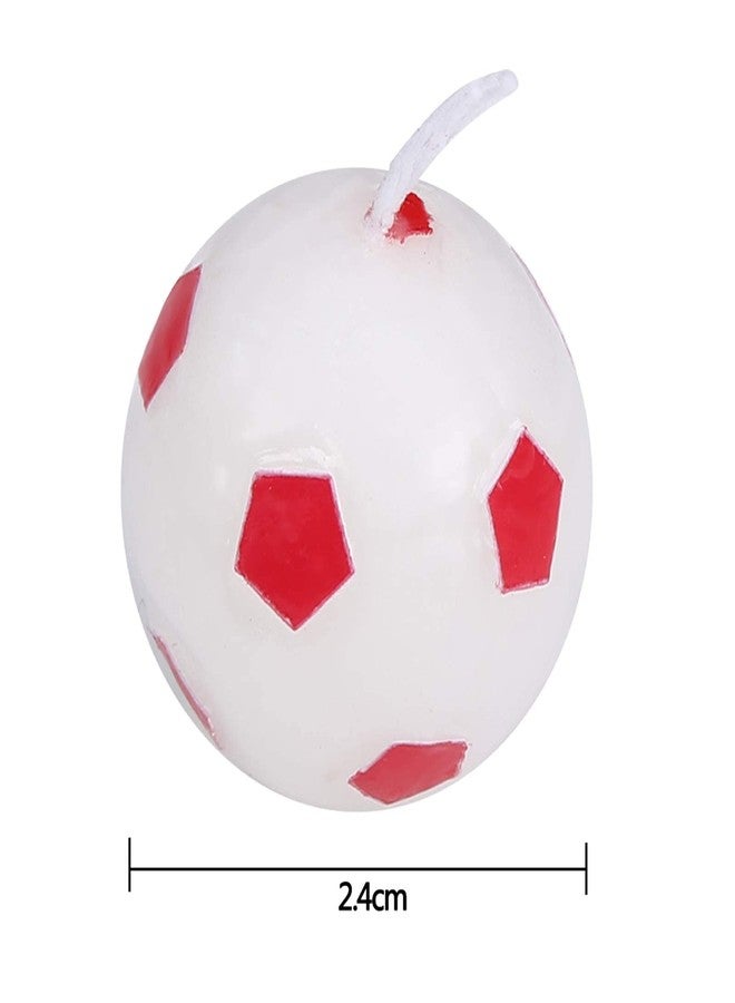 Fdit 6Pcs Cute Soccer Ball Football Cake Candles Decorations Supplies Tool for Kids Toy Gift Decorations for Home Black/Red (Sent in Random) - Image 4