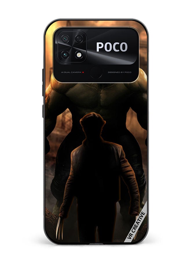 VR CREATIVE Protective Case Cover For Xiaomi Poco C40 Hulk Vs Xman Design Multicolour - Image 1