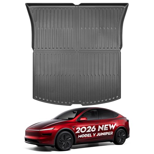 KUNIST Trunk Mat for Tesla Model Y Juniper 2026,All Weather Heavy Duty Floor Mats Waterproof Rear Cargo Liner Custom Fit for Tesla New Model Y 2025-2026 Accessories - Image 1