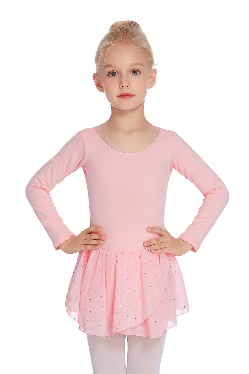 Arshiner Kids Girls Classic Long Sleeve Leotard Dance Ballet Dress - Image 2