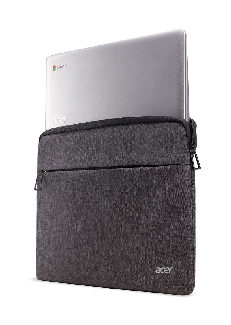 Acer Protective Laptop Sleeve | Up to 15.6" Notebook | Easy Access Outside Zipper Pocket for Adapters, Mouse or Dongle | Gray - Image 2