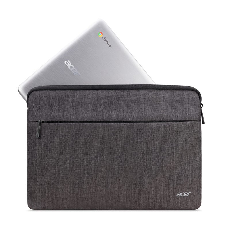 Acer Protective Laptop Sleeve | Up to 15.6" Notebook | Easy Access Outside Zipper Pocket for Adapters, Mouse or Dongle | Gray - Image 3