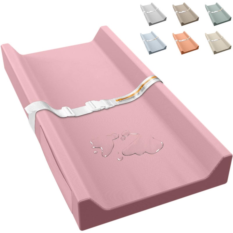 JVEOO Vegan Leather Baby Changing Pad, Waterproof & Wipeable Soft Diaper Changing Mat 32â€œ x 16.6" Comfortable Infant Changing Station for Dresser & Table - Image 1