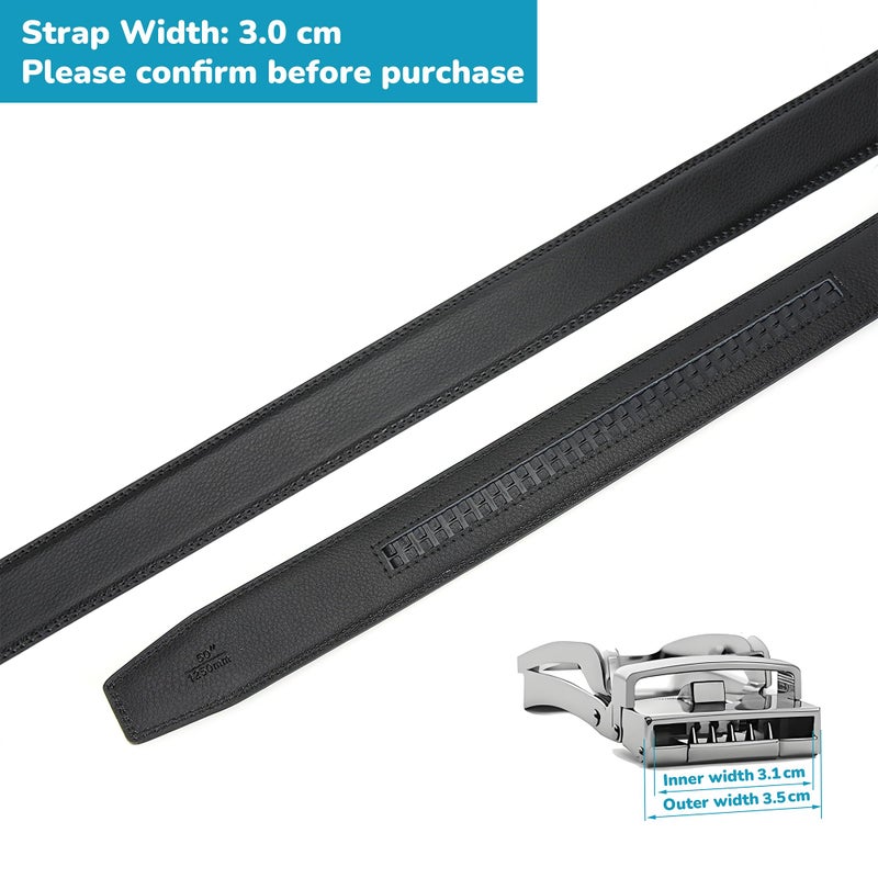 Nelbons ratchet belt strap for men 30mm 1 1/8" wide fit 35mm automatic buckle, replacement belt without buckle - Image 3