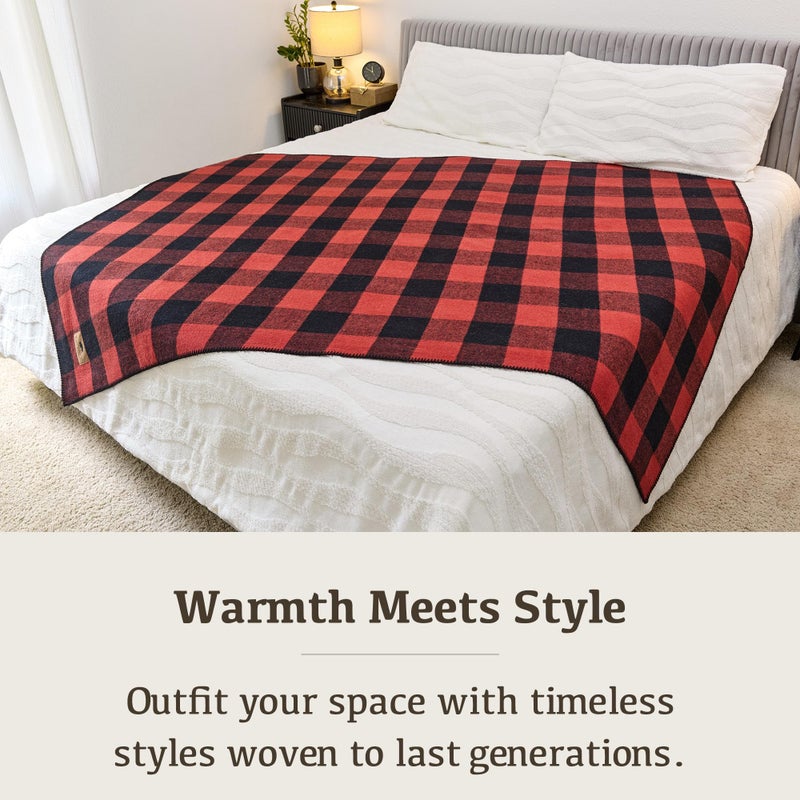 Chubbuck Authentic Chubbuck 100% Wool Blanket Camping (60" x 84") - Large Warm Blanket for Camping, Emergency, Outdoor Concerts and Home Use - Fire Retardant, Soft and Warm Blankets for Winter (Buffalo) - Image 5