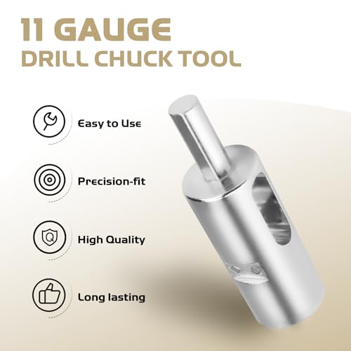 SyunsXoon 11 Gauge EZ Twist Ties Drill Chuck, Heavy Duty Fence Wire Twisting Tool, Metal EZ Twist Fence Drill Chuck Tool for Fence 11 Gauge Ties Fixing - Image 4