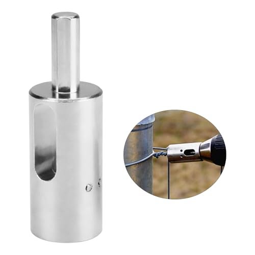 SyunsXoon 11 Gauge EZ Twist Ties Drill Chuck, Heavy Duty Fence Wire Twisting Tool, Metal EZ Twist Fence Drill Chuck Tool for Fence 11 Gauge Ties Fixing - Image 1