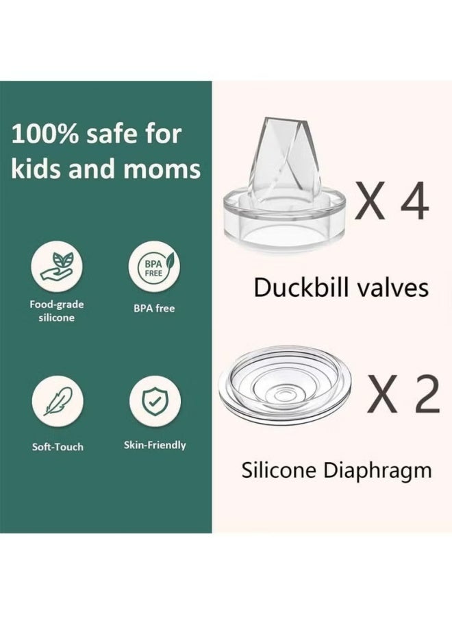 13 Pack Breast Milk Pump Flange Inserts,Breast Pump Inserts 13/15/17/19/21mm And Ruler,Compatible with Momcozy Wearable Breast Pump S12 Pro/S9 Pro/S12/S9,Include Silicone Diaphragm&Duckbill Valve - Image 2