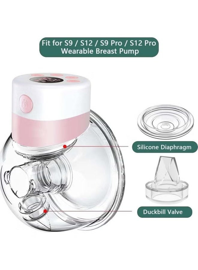 13 Pack Breast Milk Pump Flange Inserts,Breast Pump Inserts 13/15/17/19/21mm And Ruler,Compatible with Momcozy Wearable Breast Pump S12 Pro/S9 Pro/S12/S9,Include Silicone Diaphragm&Duckbill Valve - Image 5