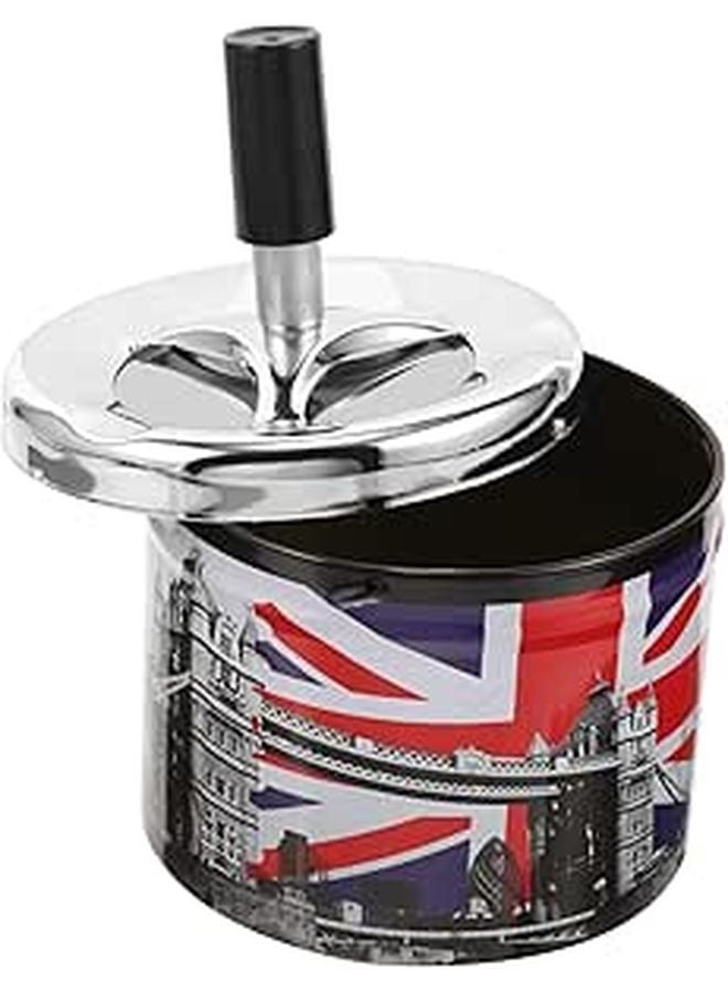 Automatic Extinguishing Metal Ashtray Portable Compact Design for Smokers - Image 1