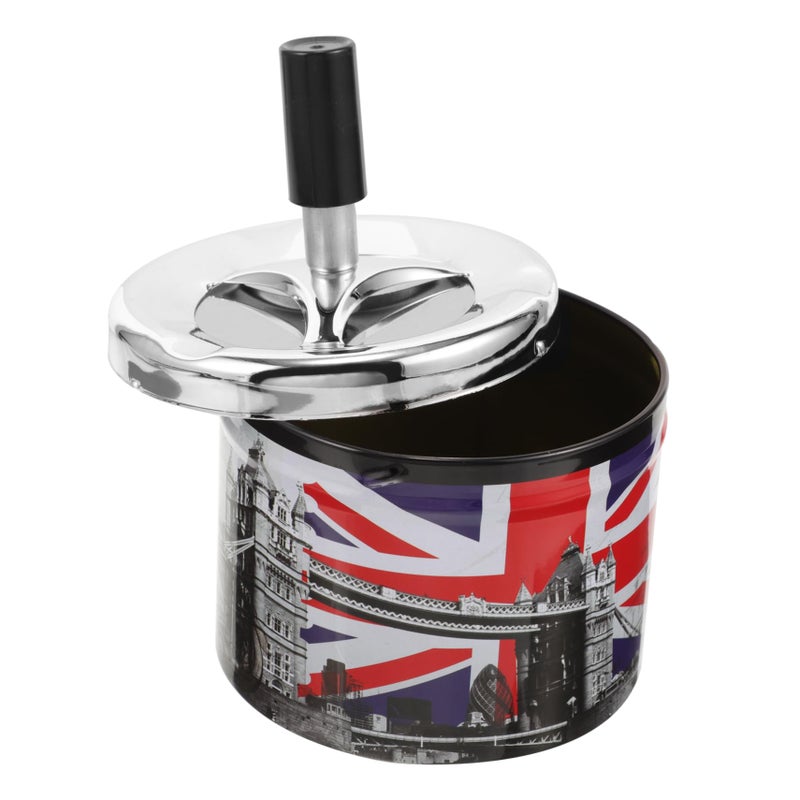 Automatic Extinguishing Metal Ashtray Portable Compact Design for Smokers - Image 2