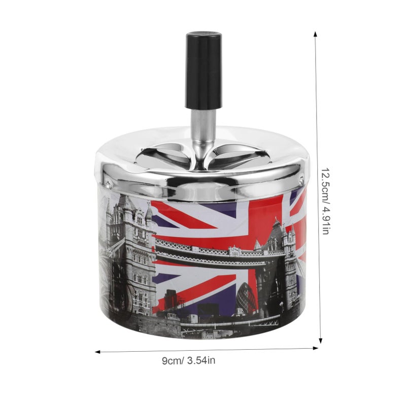 Automatic Extinguishing Metal Ashtray Portable Compact Design for Smokers - Image 3
