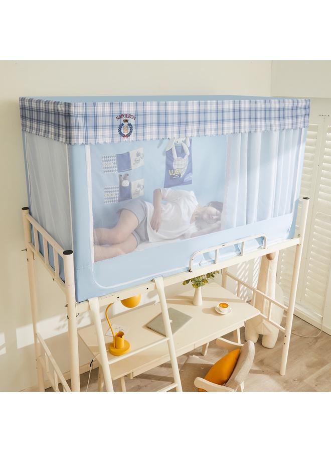 Bluejw Dormitory Bed Curtain Strong Shading Integrated Mosquito Net Upper And Lower Bent College Students' Dormitory Full Covered Bed Curtain Thickened Curtain - Image 2