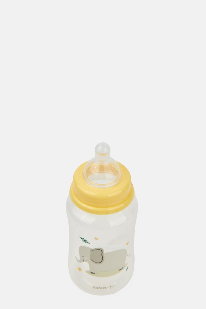 Safety 1st Plastic 2 Pieces Wide Neck Bottles With Soft Silicone Nipple 355 ml, Transparent - Image 3