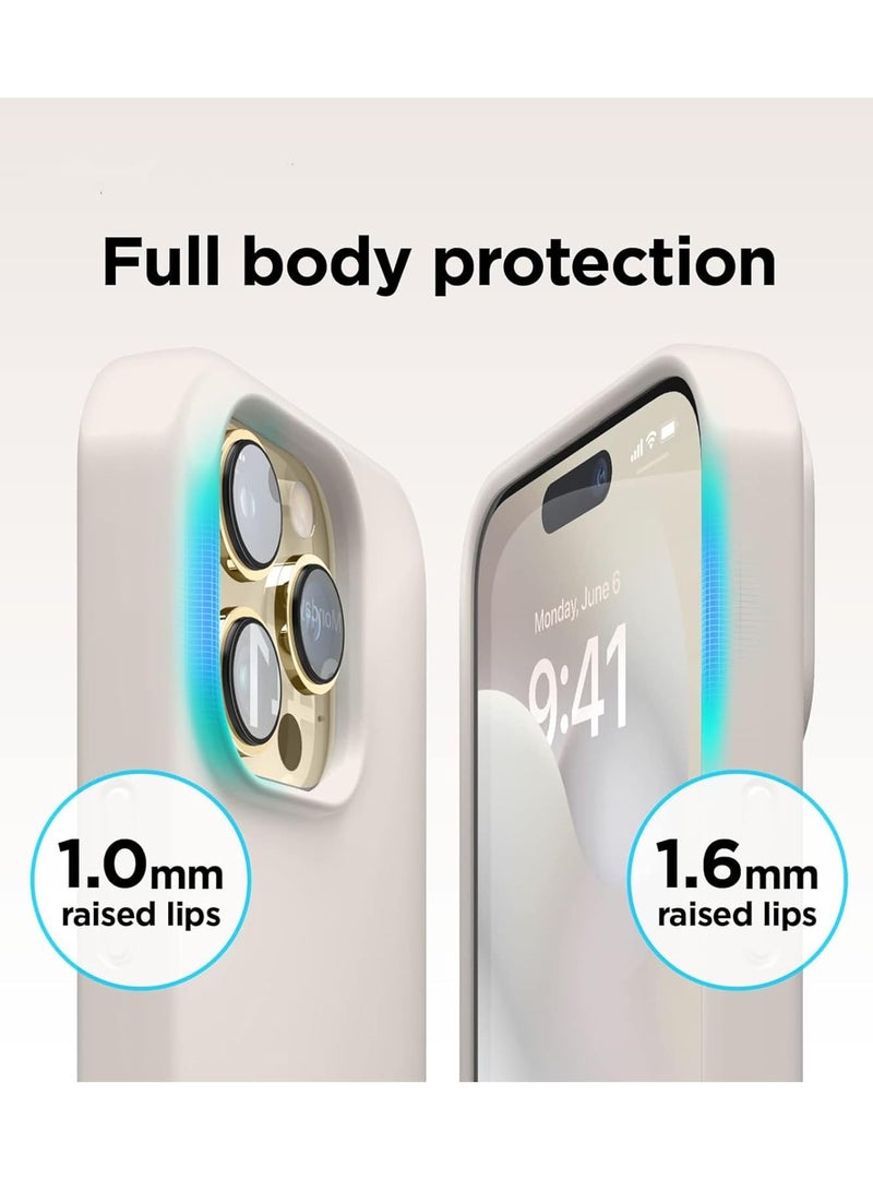 ELTRAZONE [3 in 1] for iPhone 15 Plus Case with 9H Tempered Glass Screen Protector, Premium Liquid Silicone Shockproof Protective Case,Slim Phone Cover for iPhone 15 Plus (2023) (iphone 15 Plus, White) - Image 5