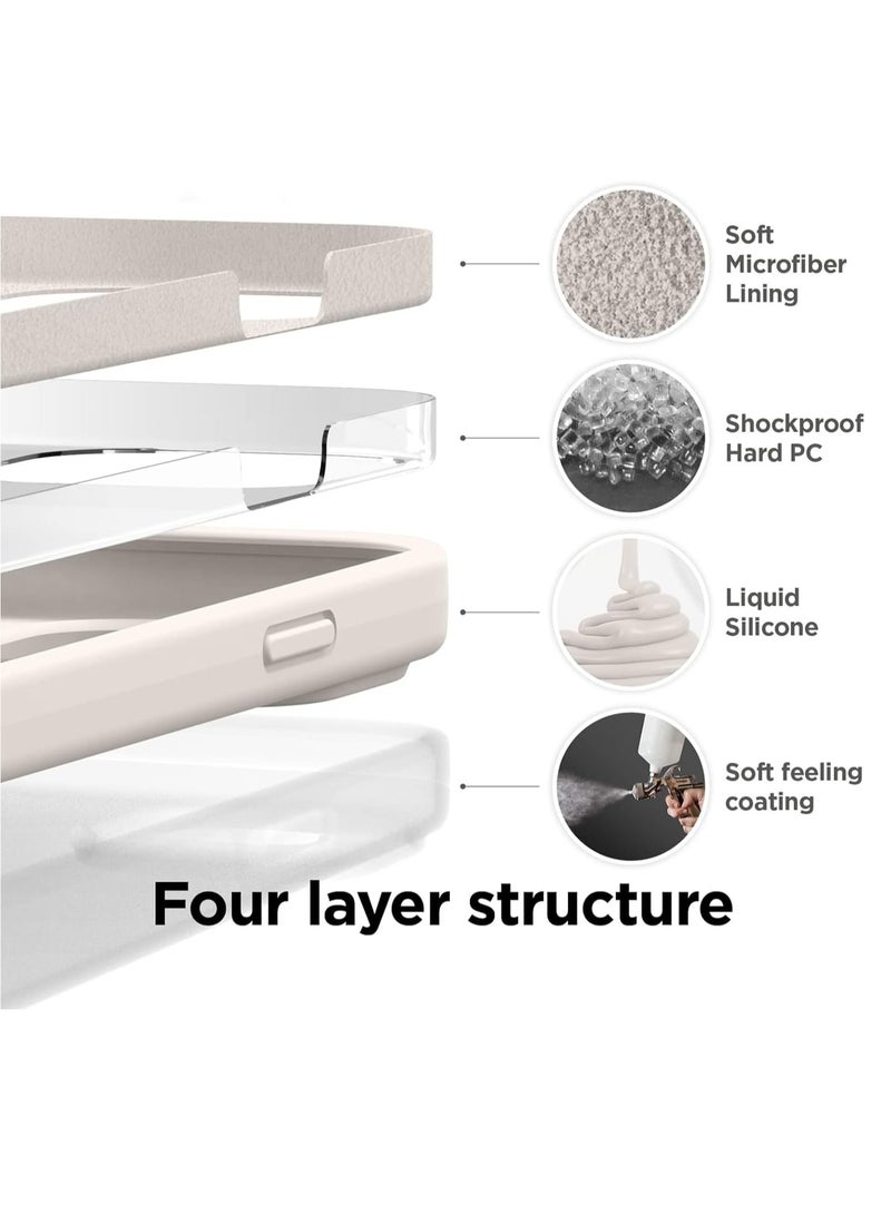 ELTRAZONE [3 in 1] for iPhone 15 Plus Case with 9H Tempered Glass Screen Protector, Premium Liquid Silicone Shockproof Protective Case,Slim Phone Cover for iPhone 15 Plus (2023) (iphone 15 Plus, White) - Image 4