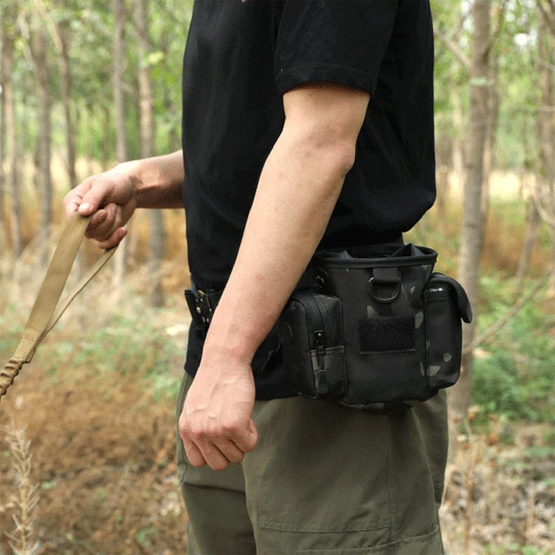 cheekyglo Vintage Holster Waist Pouch Fanny Pack Casual Dog Walking Bag Puppy Training Treat Snack Bait Pet Feed Waist Pocket,Camo 2 - Image 5